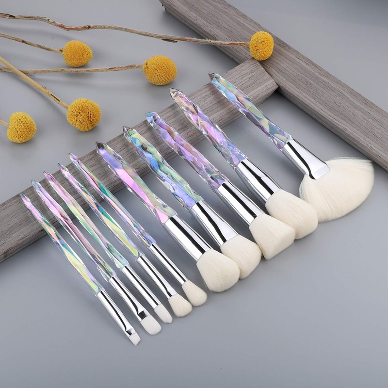 Kingtree - Juego de 10 brochas de maquillaje con mango