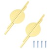 INCREWAY Brushed Gold Drawer Pulls, 2 Set Half Moon Drawer