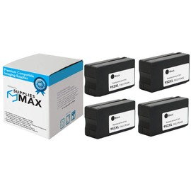 SuppliesMAX Remanufactured Replacement for HP OfficeJet Pro 7720/7730/7740/8200/8700/8715/8720/8725/8730/8740/8745 Black High Yield Inkjet (4/PK-2000 Page Yield) (NO. 952XL) (N9K29BN_2PK)
