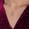 ​​925 Sterling Silver Blue Topaz Clover Birthstone Necklace Womens December