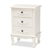 Baxton Studio Callen End Table, Single, White