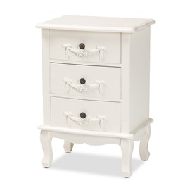 Baxton Studio Callen End Table, Single, White