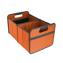 meori Tangerine Orange Foldable Box Classic Large Collapsible Organize Storage Carry Moving Collection Laundry Toys Records Books, 1-Pack
