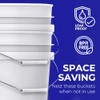 5-Gallon White Bucket Pail Container with Lid | Food Grade