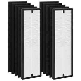 Cabiclean Replacement Filter for Eureka NEA120 Air Purifier and for Toshiba Smart WiFi Air Purifier - 2 Pack NEA-F1 True HEPA Filter with 8 Pack NEA-C1 Activated Carbon Filter