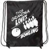 inktastic This Grandma Loves Bowling with Pins and Ball Drawstring