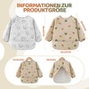 Baby Bibs with Sleeves, 2 Pieces Bibs for Weaning with