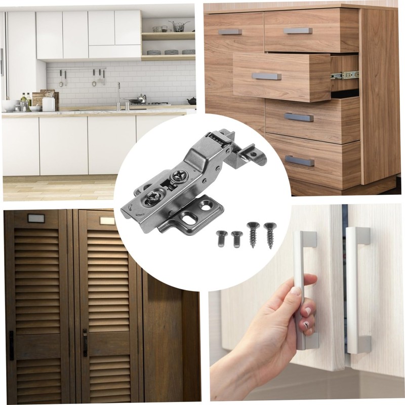 COHEALI 4pcs Silent Hydraulic Soft Close Cabinet Hinges for Aluminum