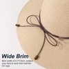 DRESHOW Womens Wide Brim Straw Hat Floppy Foldable Roll up