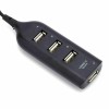Unbranded Black USB 2.0 Hi-Speed 4-Port Splitter Hub For PC