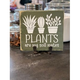 AHEE Decorative Sign 8x8 inch Tin Wall Mount Rustic Love Plant Theme Seasonal Decorative Signs