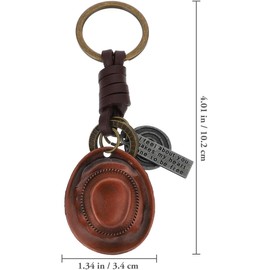 Villcase Keychain 00cm Llavero Cowboy Sombrero Vaquero