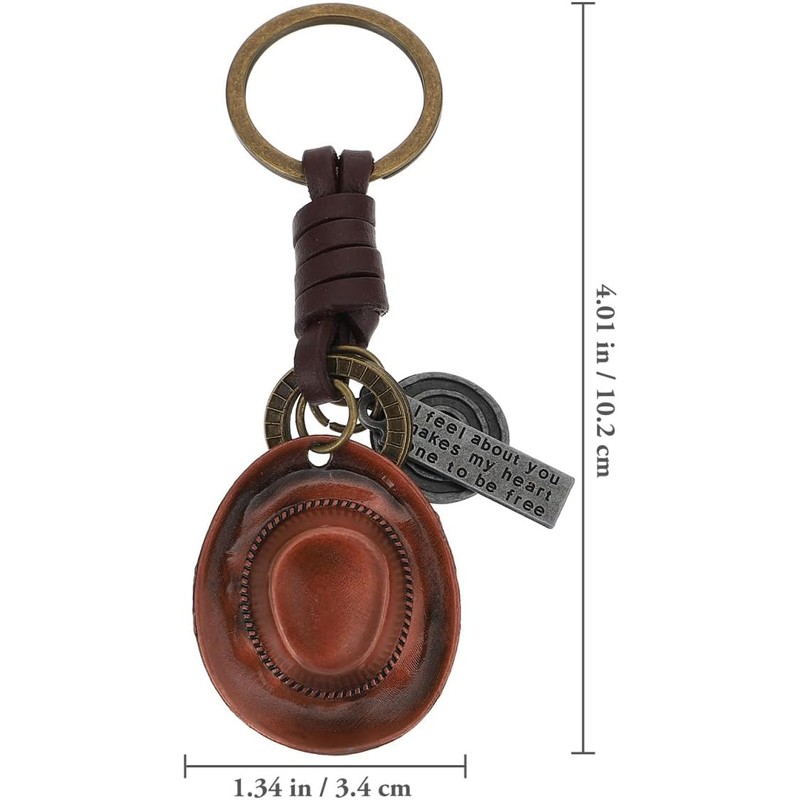 Villcase Keychain 00cm Llavero Cowboy Sombrero Vaquero