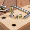 sourcing map M10x20mm Threaded Inserts for Wood Hex Socket Drive