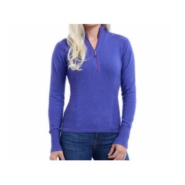 Eddie Bauer Ladies' Half 1/2 Zip Pullover Size S Grape Juice Purple