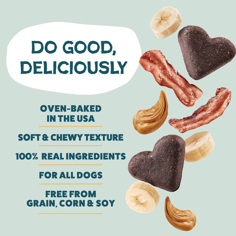 Shameless Pets Soft-Baked Dog Treats, Bananas for Bacon - Natural