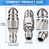 Sewer Jetter Nozzle for Pressure Washer Use – 1/4" Stainless