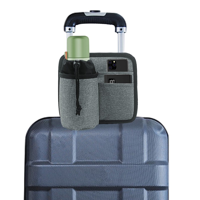 Luggage Travel Cup Holder Outdoor Free Hand Drink Beverage Fits