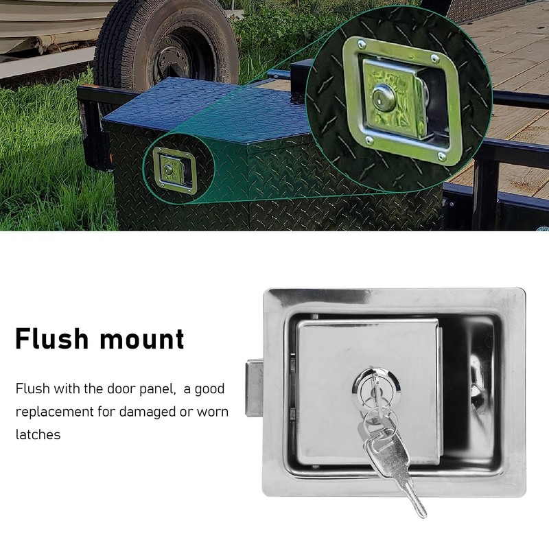 Toolbox Latch Stainless Steel Flush Mount Tool Box Latch Paddle