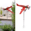 Qcwwy Airplane Windmill Metal 3D Red Rustproof Aircraft Wind Chime