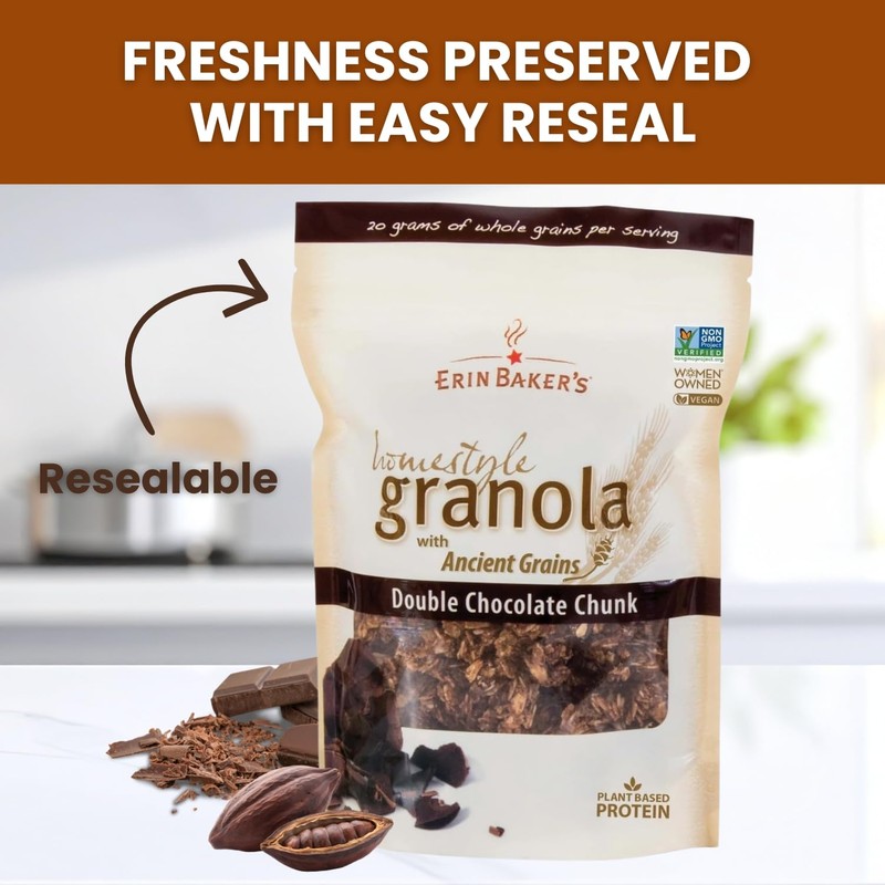 Erin Baker’s Homestyle Double Chocolate Granola with Ancient Grains -