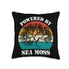 Powered by Sea Moss, Lover of Sea Moss Throw Pillow