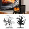 Stove Fan 6 Blades Fireplace Fan Heat Powered Fast Wind