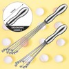 2 Pieces Stainless Steel Mini Ball Whisk 10-Inch and 12-Inch,