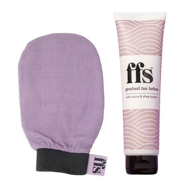 FFS Beauty Vegan Gradual Tan 150ml & Exfoliator Mitt Bundle