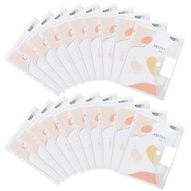 Sosayet Sosayet Dokumentenmappe A4 zum Abheften - 20 Pack Dokumententasche A4 mit 11 Lochrand Klettverschluss und Etikettentasche - Wasserdicht Sammelmappen für Dokumente Organisieren (Weiß)