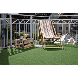 misento Artificial Grass Outdoor with Nubs, Weatherproof and Easy to Clean, Suitable as a Balcony Rug or Lawn Rug Outdoor, Easy to Install, 67 x 100 cm, Green