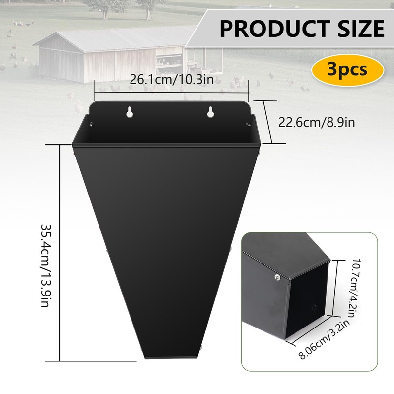 Kisotay Large Size Chicken Cone, Heavy-Duty Steel Poultry Restraining Cones