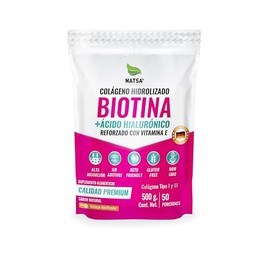 NATSA Biotina con Colágeno + Ácido Hialurónico y Vitamina E 500 grs