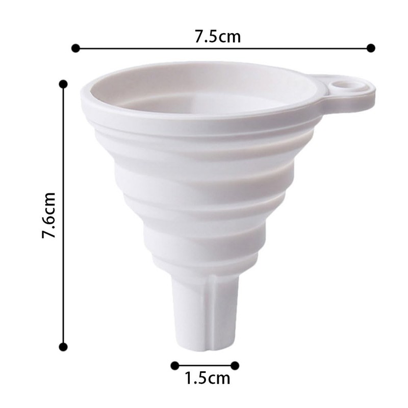 Set of 2 Funnel Foldable Funnel Silica Gel Funnel Telescopic