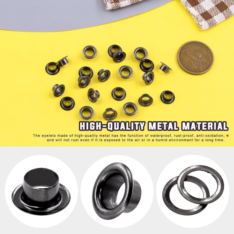 200 Pcs Double Sided Eyelet Ball Eyelets Leather Craft Handmade