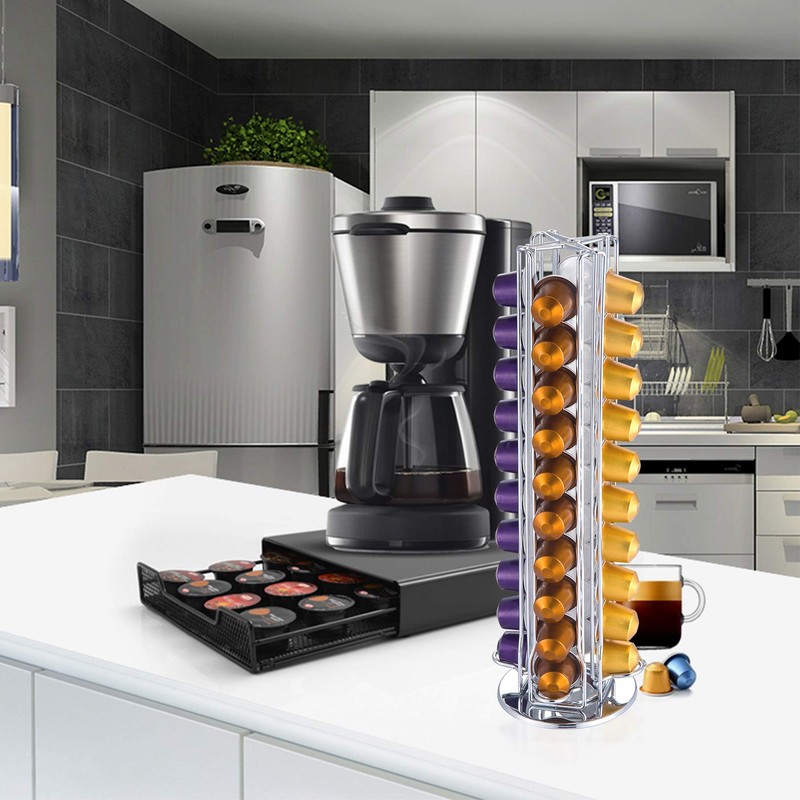 MaxMiuly Coffee Pod Holder,Coffee Capsule Holder for 40 Originalline Pod,Rotatable