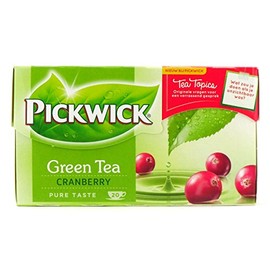 Pickwick Green Tea Cranberry - Green Tea with Cranberry - Pack of 20 x 1.5 g