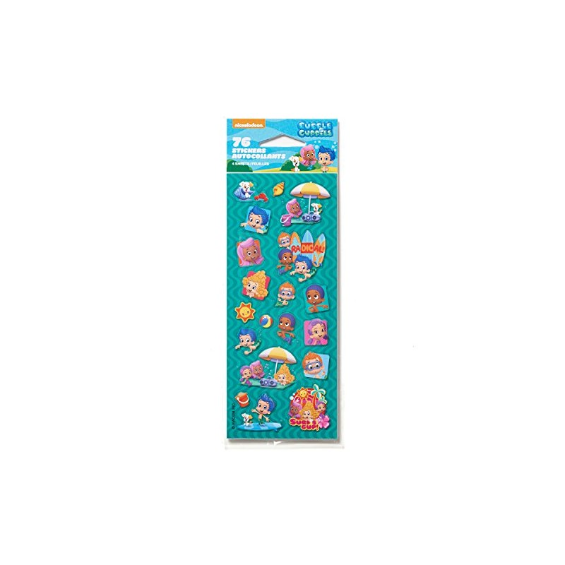 Bubble Guppies Sticker Sheets, 4 Count, Party Supplies