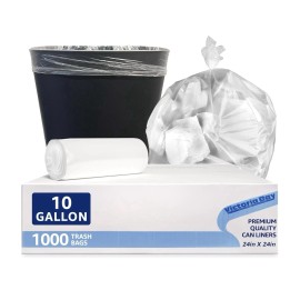 Victoria Bay 1000 ct. TRASH BAGS - Victoria Bay 10-Gallon Premium Quality Can Liners