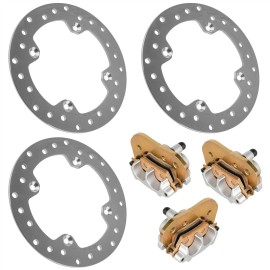 Caltric Front/Rear Brake Disc & Caliper Kit for CanAm Outlander 850 XTP 2018-2022
