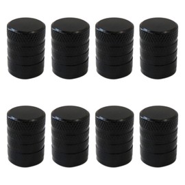 New Update 8pcs Car Tire Valve Stem Caps Aluminum Valve Caps Car Wheel Tires Valves Tyre Stem Valve Caps Wheel caps(Black)