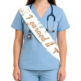 Nurse Graduation Sash, Earned It Sash Boho Flower Theme Earned It RN Nursing School Graduate Gift Nurses Congrats Grad Decorations for Class of 2025 Floral Nurse Graduation Party Supplies