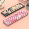 104 Keys Wired Keyboard 3 Colors Cute Gaming Keyboard USB