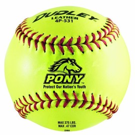 Dudley 11" PONY Thunder Heat Leather Fastpitch Softball - pack of 12