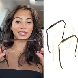 Curly Thick Hair Large Headband, 2 Pieces Squaer Headbands for Men Women, Headband Like Sunglasses, Curly Thick Hair Headband for Volume and Style Hair (Black x 2) (Black x 2)