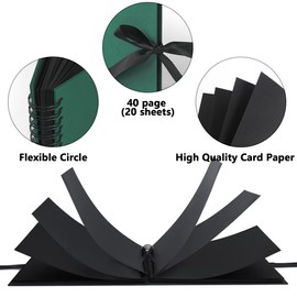 Vienrose Scrapbook 10x10 Inch, Photo Album Scrapbook Black Thick Kraft Paper Memory Book, Scrap Book Photo Albums for Couple Baby Wedding Family