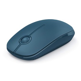 Wireless Mouse, Vssoplor 2.4G Slim Portable Computer Mice with Nano Receiver for Notebook, PC, Laptop, Computer (Sapphire Blue)