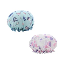 Beavorty 2pcs Woman Shower Caps Double Layer Shower Cap Bath Bonnet Hair Cover for Shower Bath Cap Sleep Cap Sleep Bonnet Waterproof Shower Caps Reusable Shower Cap Lady Shower Caps