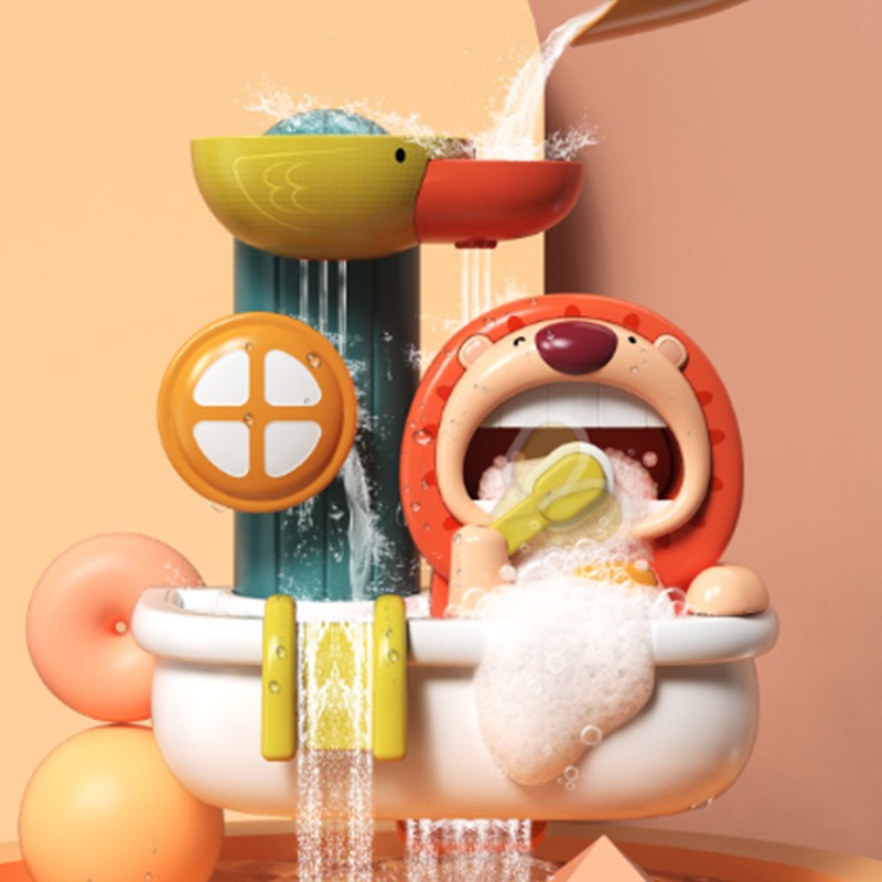 Bath Toy Shower Bubble Lion Suction Cup Summer Bathroom Playing