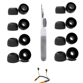 [8 Pairs] Replacement Ear Tips for DEWALT Jobsite Pro, with 3 in 1 Cleaner Kit, Silicone Ear Tips (XS/S/M/L)